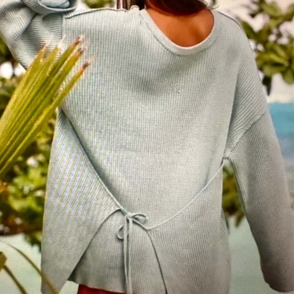 Free People Beach Brig Tie Sweater. NWOT. - Picture 6 of 6